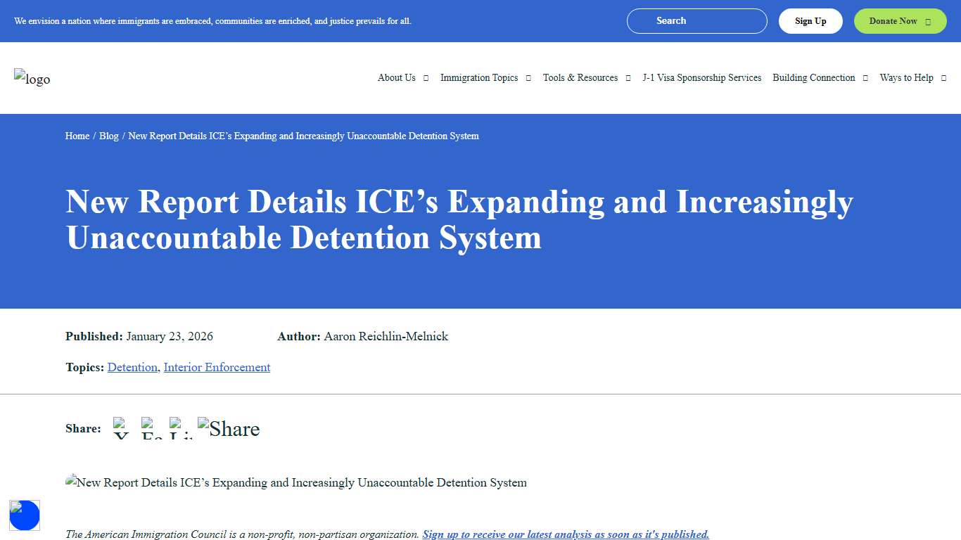 New Report Details ICE’s Expanding and Increasingly Unaccountable Detention System - American Immigration Council